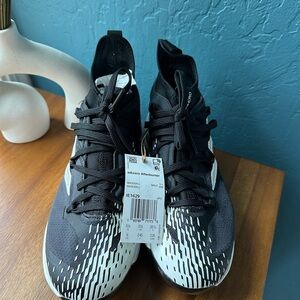 Adidas Black and White Baseball Shoes